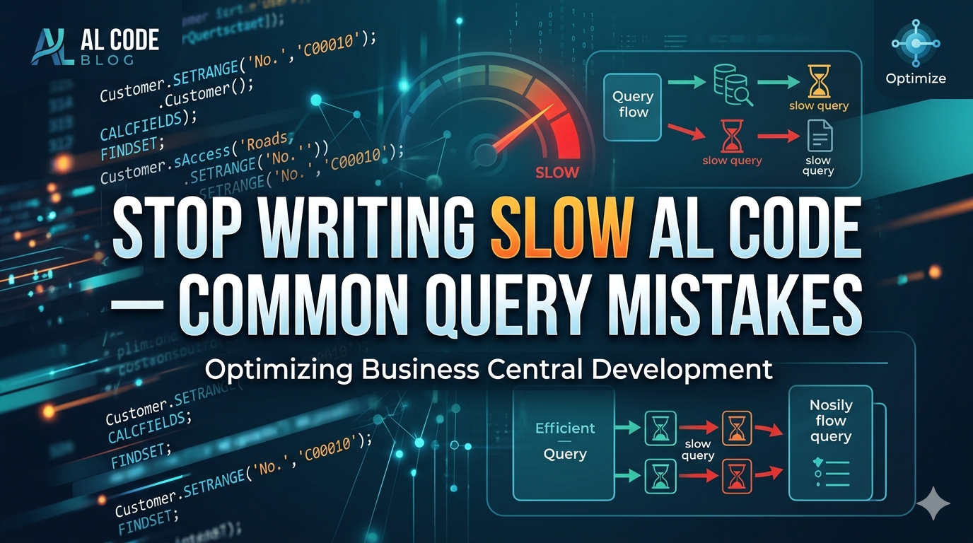 Stop Writing Slow AL Code — Common Query Mistakes in Business Central and How to Fix Them